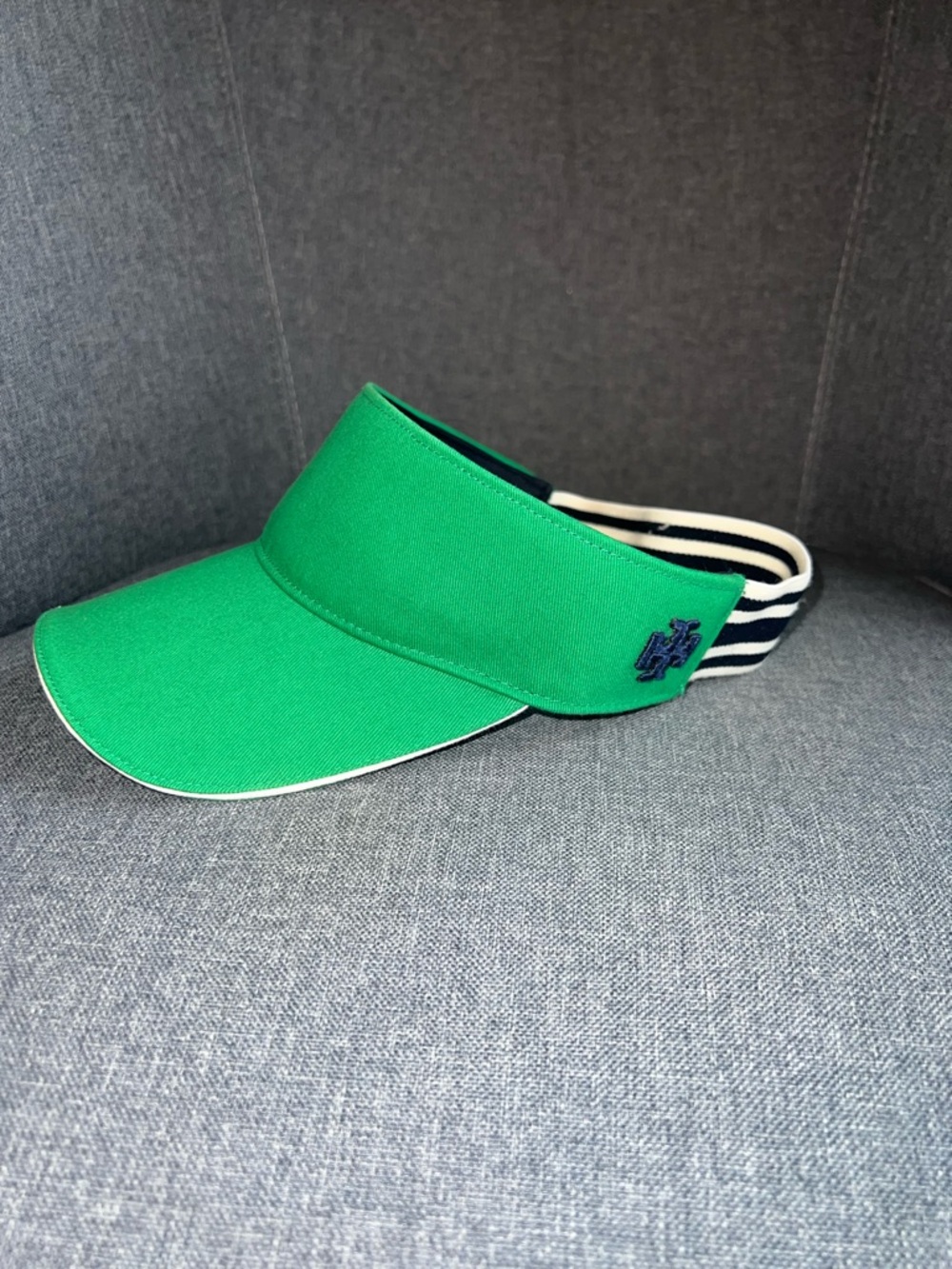 Tory Sport Green and Navy Athletic Visor - Picture 2 of 10